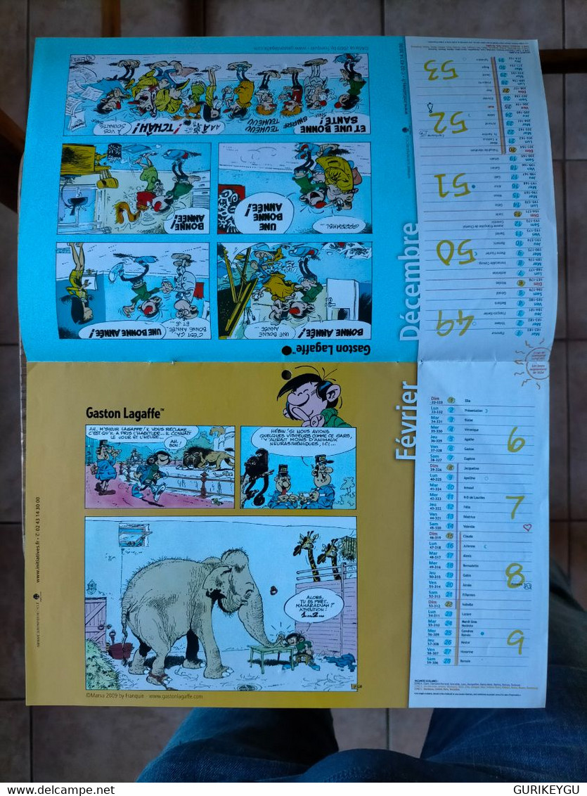 Calendrier GASTON LAGAFFE 2009 Lycée SAINT EXUPERIE 29 Cm X 20 Cm - Gaston