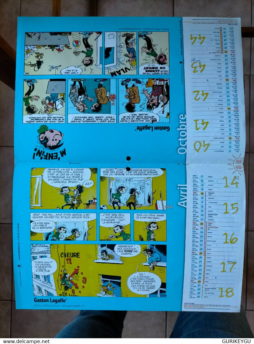 Calendrier GASTON LAGAFFE 2009 Lycée SAINT EXUPERIE 29 Cm X 20 Cm - Gaston