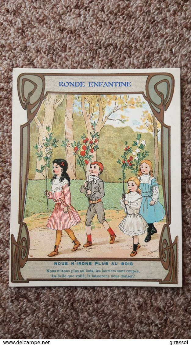 CPM RONDE ENFANTINE NOUS N IRONS PLUS AU BOIS ENFANTS FLEURS  CHIEN CHANSON AU DOS REPRO IMAGE ? ED LUDOM 1997 - Contes, Fables & Légendes