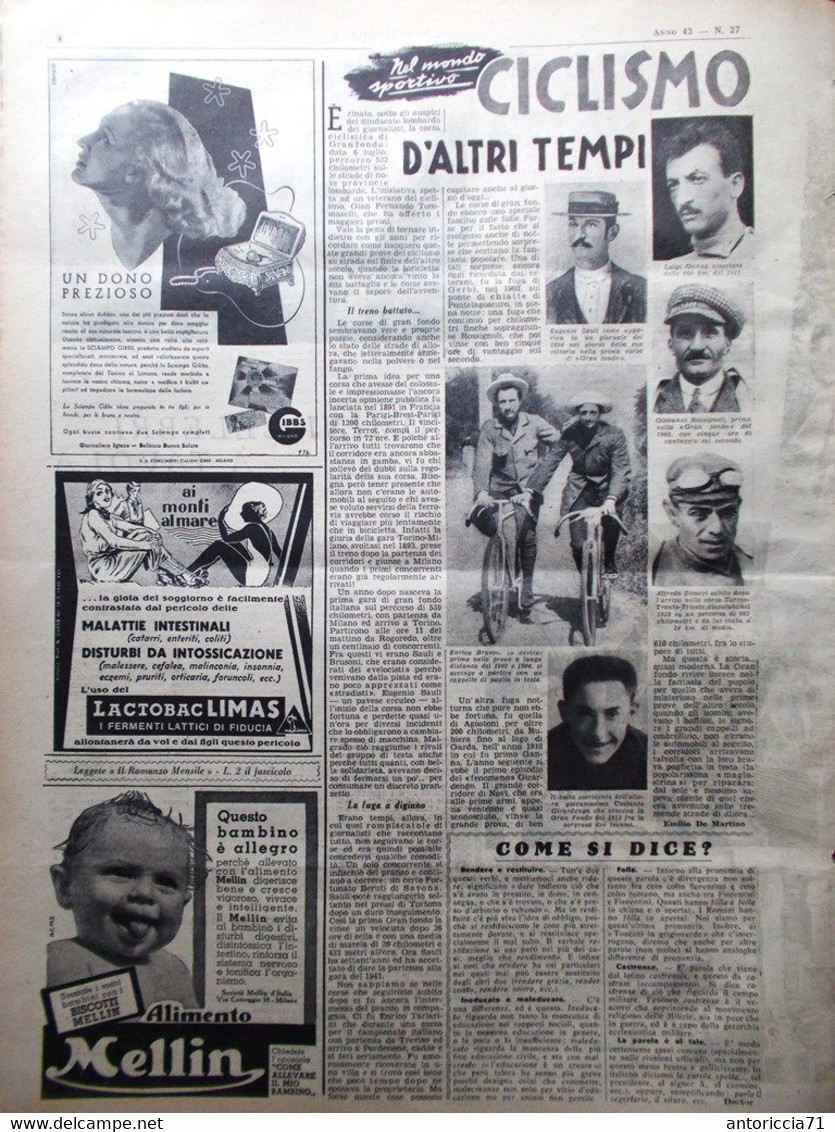 La Domenica Del Corriere 6 Luglio 1941 WW2 Tobruk Avanzata Russia Ciclismo Sauli - Guerra 1939-45