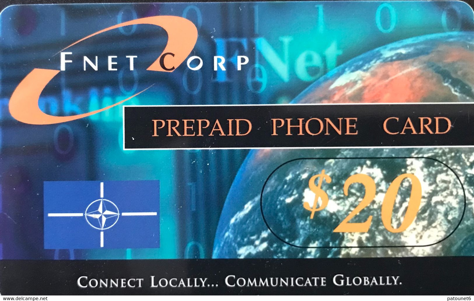 FRANCE  -  ARMEE  -  Prepaid  -  FNET CORP - $ 20 - Military Phonecards