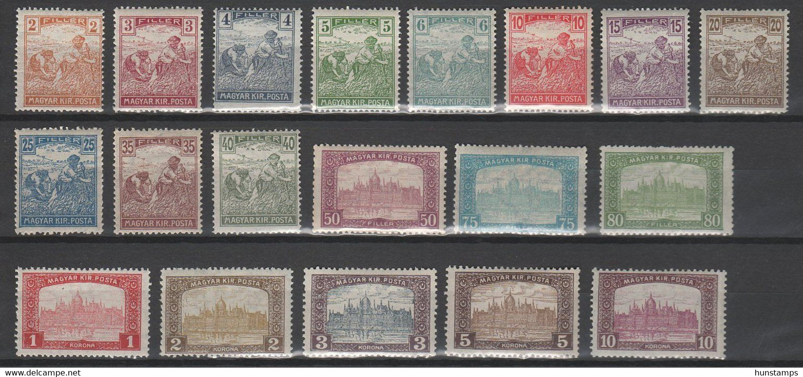 Hungary 1916. Reaper Parliament Set MNH (**) Michel: 190-207 - Ongebruikt