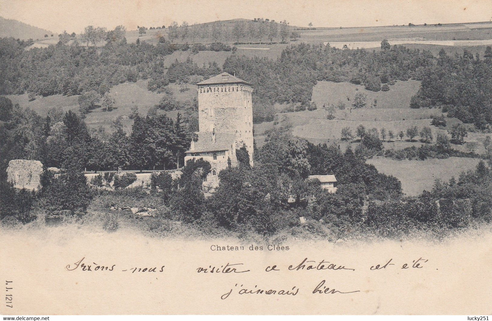 Suisse - Châteaux - Les Clées - Le Château - Circulée 22/05/1901 - Au