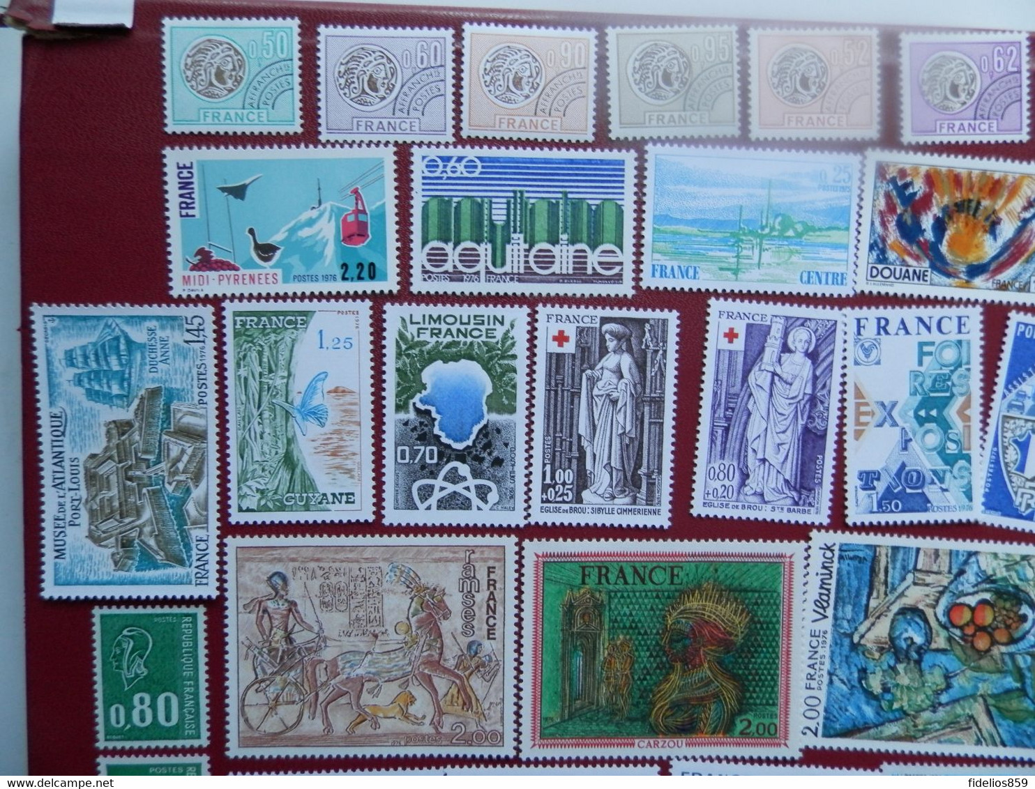 FRANCE ANNEE COMPLETE 1976 SOIT 61 TIMBRES NEUFS SANS CHARNIERE NI TRACE LUXE - 1970-1979