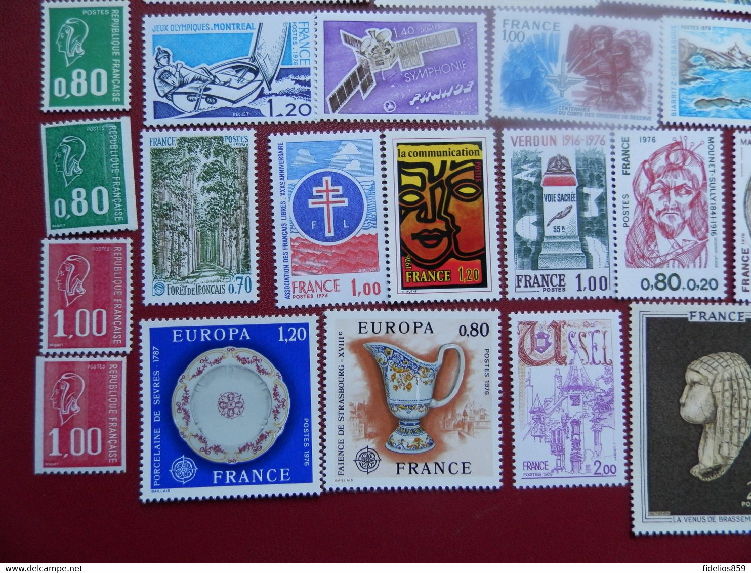 FRANCE ANNEE COMPLETE 1976 SOIT 61 TIMBRES NEUFS SANS CHARNIERE NI TRACE LUXE - 1970-1979