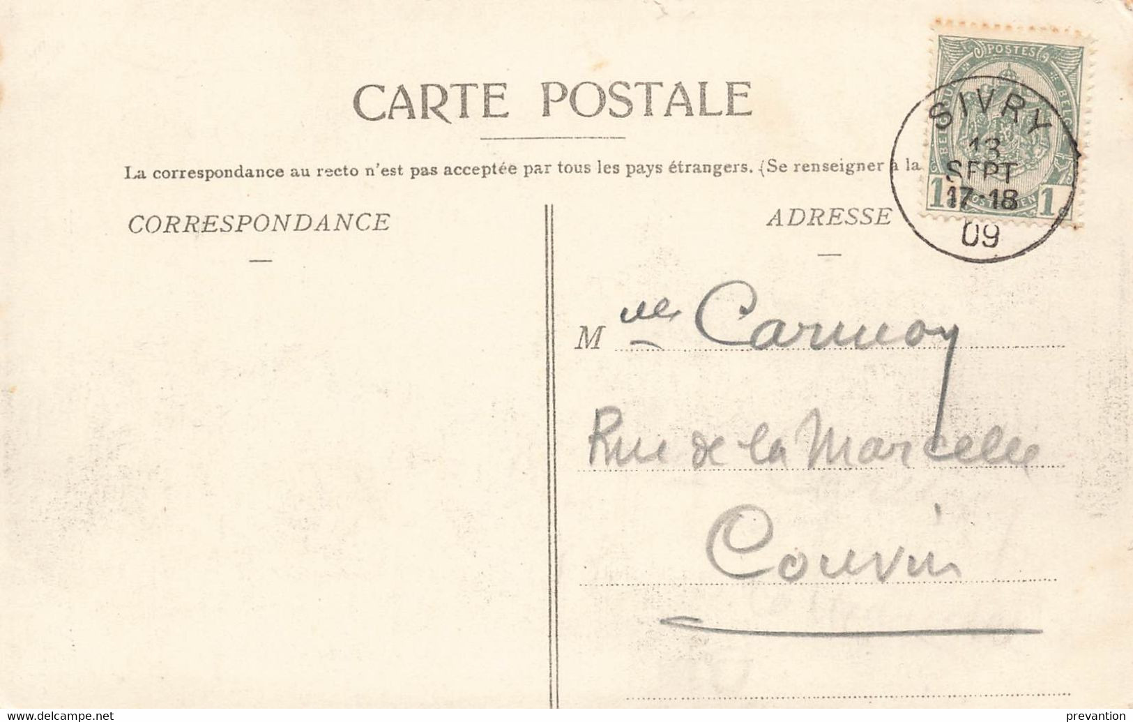 SIVRY (Sautin) - Le Square Et L'Ecole Des Filles - Carte Circulé En 1909 - Sivry-Rance