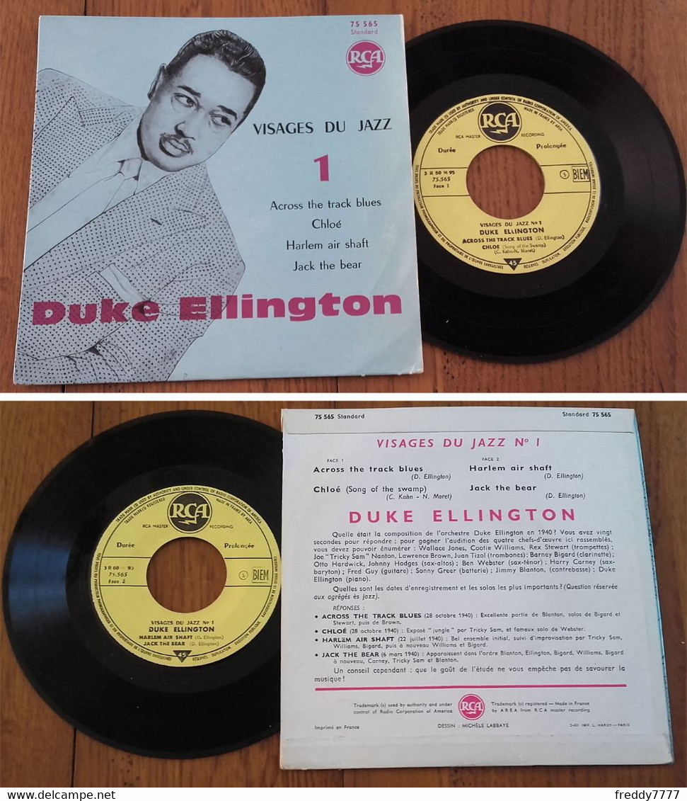 RARE French EP 45t RPM BIEM (7") DUKE ELLINGTON (1960) - Jazz