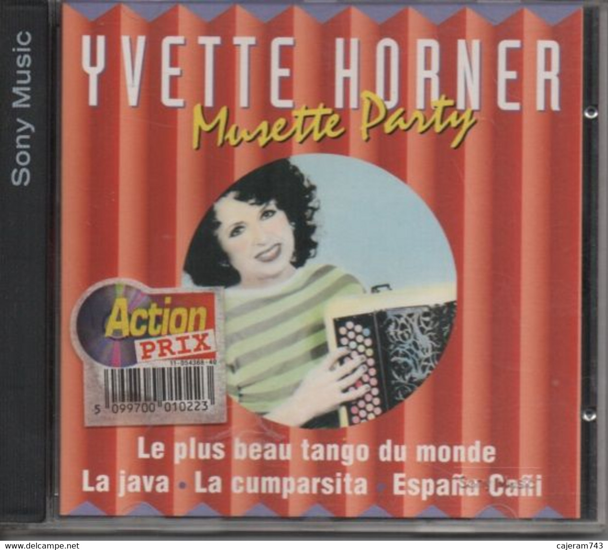 CD. Yvette HORNER - ACCORDEON - Musette Party. Le Plus Beau Tango Du Monde, La Java, Douce France, L'Oasis -  23 Titres - Compilations