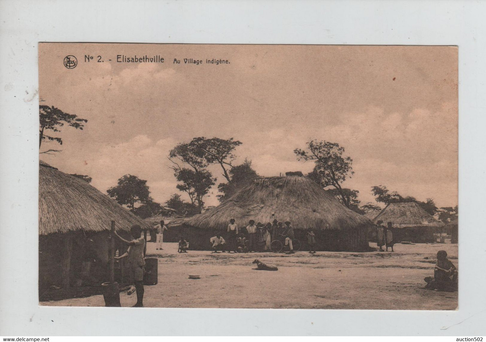 1586PR/ Belgisch Congo Belge CP-PK Elisabethville ( Lubumbashi) Au Village Indigène - Lubumbashi