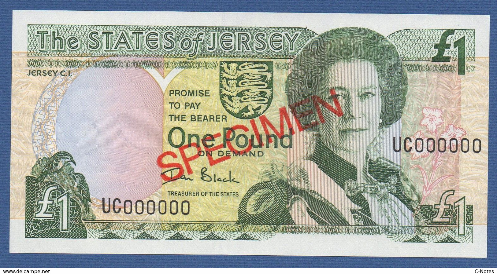 JERSEY - P.26s – 1 POUND ND (2000) UNC SPECIMEN Overprint - Jersey