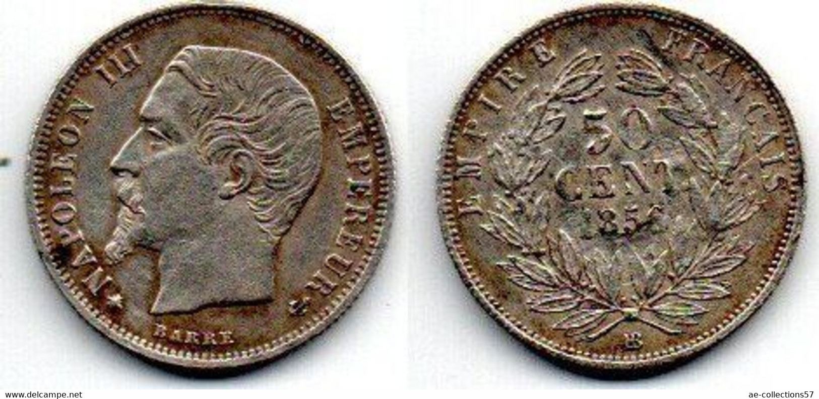 50 Centimes 1856 BB Napoléon III TB+ - 50 Centimes