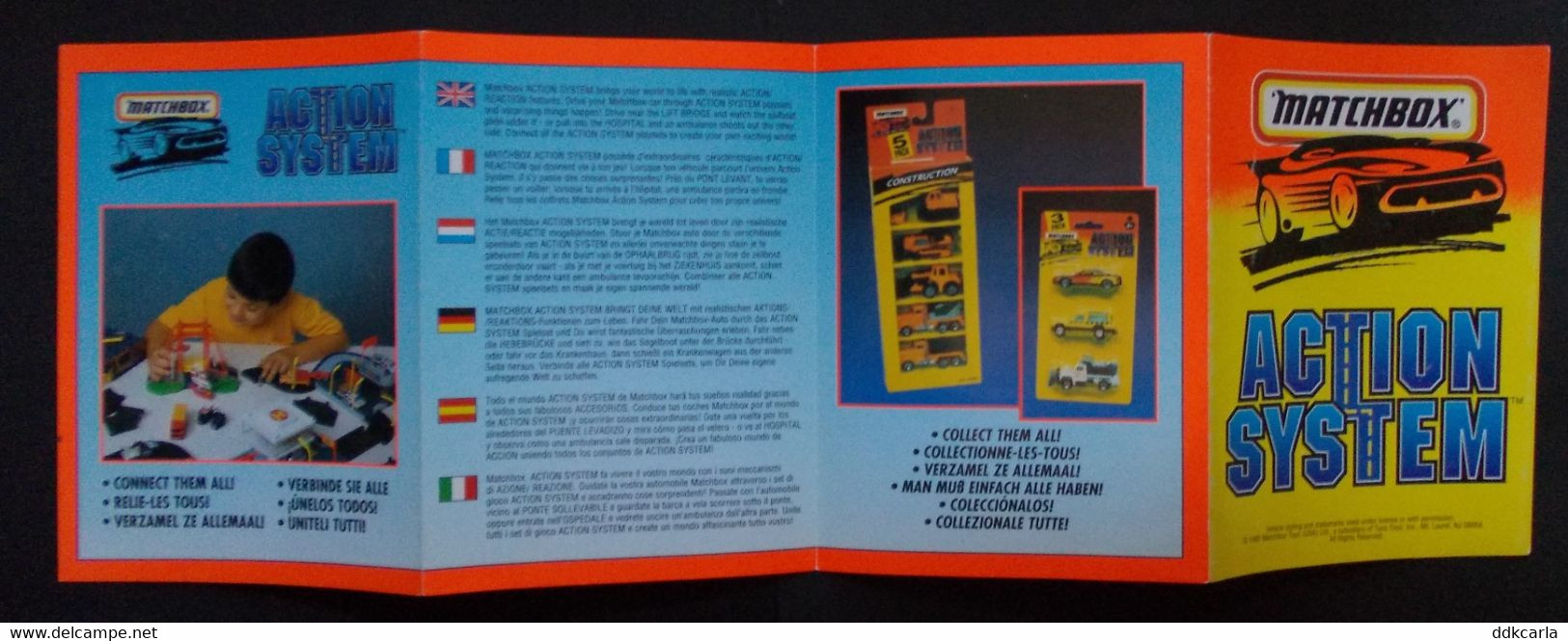 Vouwkataloog Matchbox Action System 1995 Meertalig - Groot-Britannië