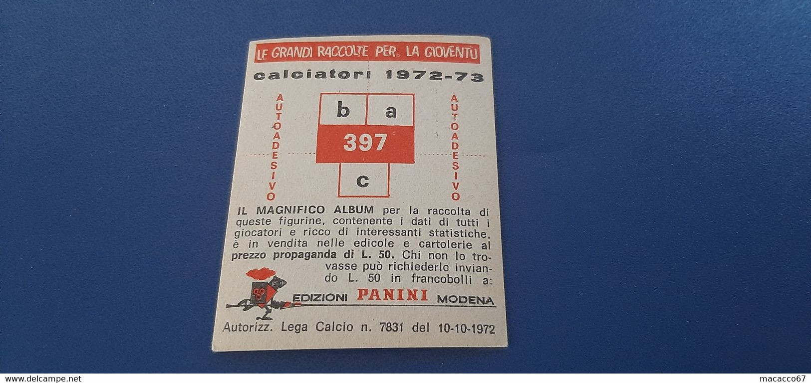 Figurina Calciatori Panini 1972/73 - 397 Scudetto E Squadra Mantova - Edizione Italiana