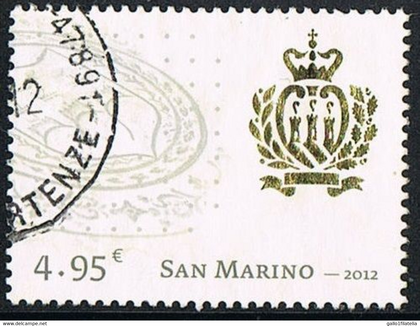 2012 - SAN MARINO - TRIBUTO ALLO STEMMA - TRIBUTE TO THE COAT OF ARMS - USED - Used Stamps