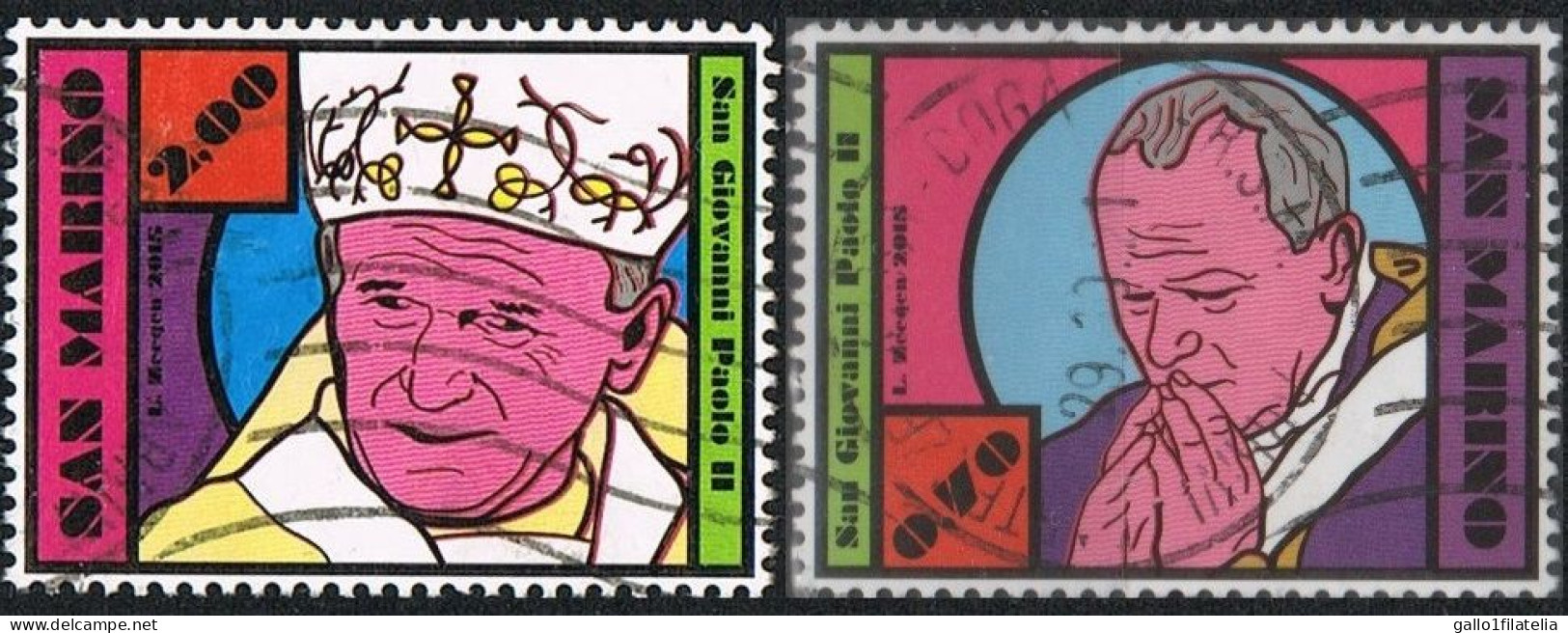 2015 - SAN MARINO - 10° ANNIVERSARIO DELLA MORTE DI S. GIOV. PAOLO II / 10th ANN. OF THE DEATH OF S. JOHN PAUL II - USED - Used Stamps