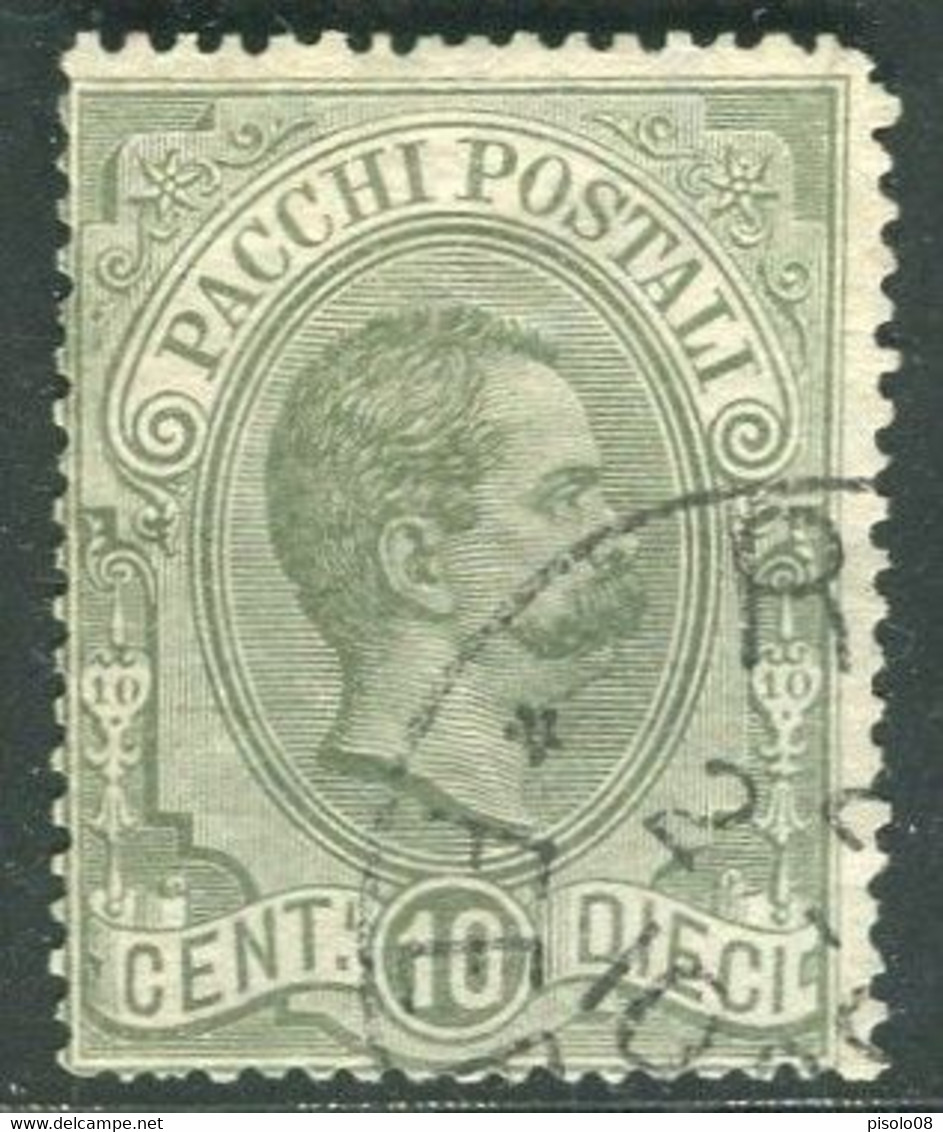REGNO 1884 PACCHI POSTALI EFFIGIE UMBERTO I  10 C. USATA - Colis-postaux