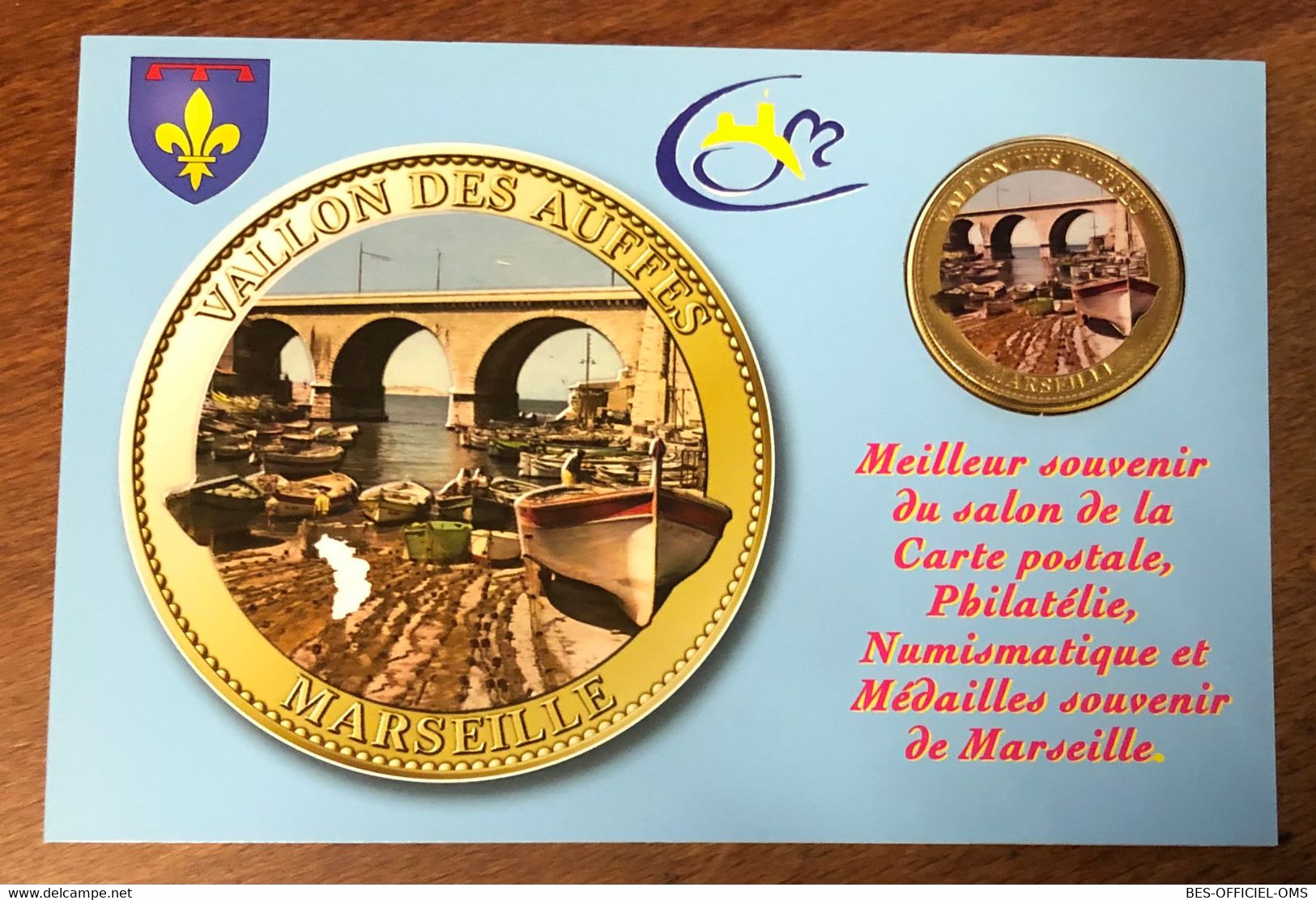 13 MARSEILLE VALLON DES AUFFES ENCART AB 2011 MÉDAILLE TOURISTIQUE ARTHUS-BERTRAND EN COULEURS JETON MEDALS COINS TOKENS - 2011