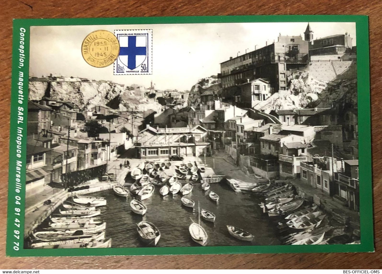 13 MARSEILLE VALLON DES AUFFES ENCART AB 2011 MÉDAILLE TOURISTIQUE ARTHUS-BERTRAND JETON MEDALS COINS TOKENS - 2011