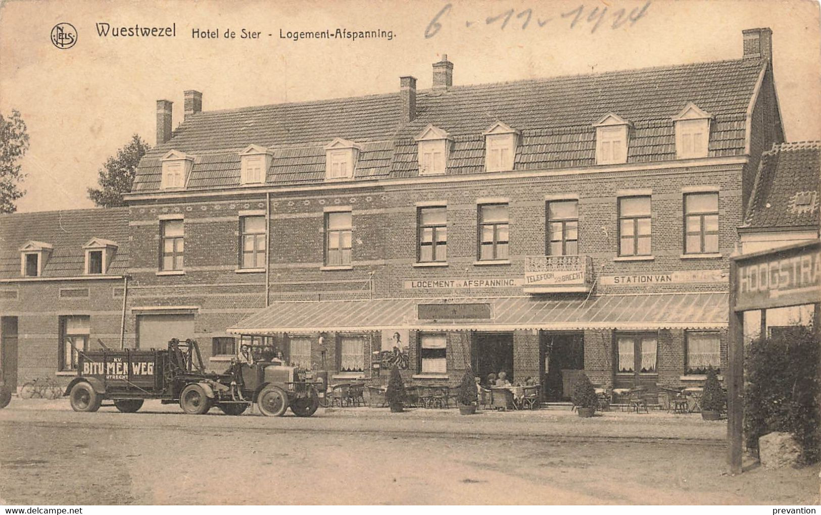 WUESTWEZEL - Hôtel De Ster - Logement-Afspanning - Carte Circulé En 1924 - Wuustwezel