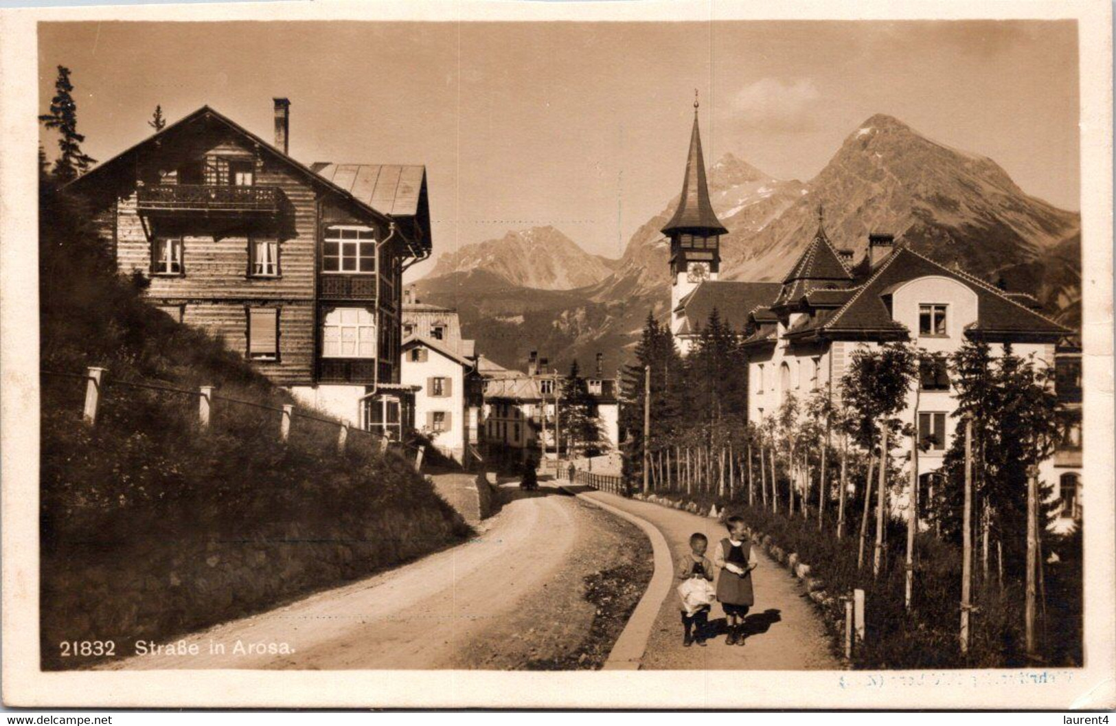 (5 A 12) Older Switzerland Postcard -  (posted 1928 From Arosa) Kilchberg - Kilchberg