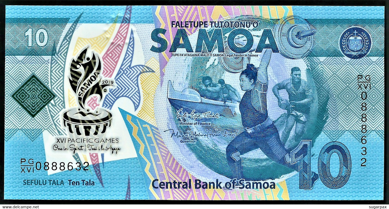 Samoa - 10 Tala - 2019 - Pick 45.a - ”XVI Pacific Games” Commemorative Polymer Banknote - Samoa