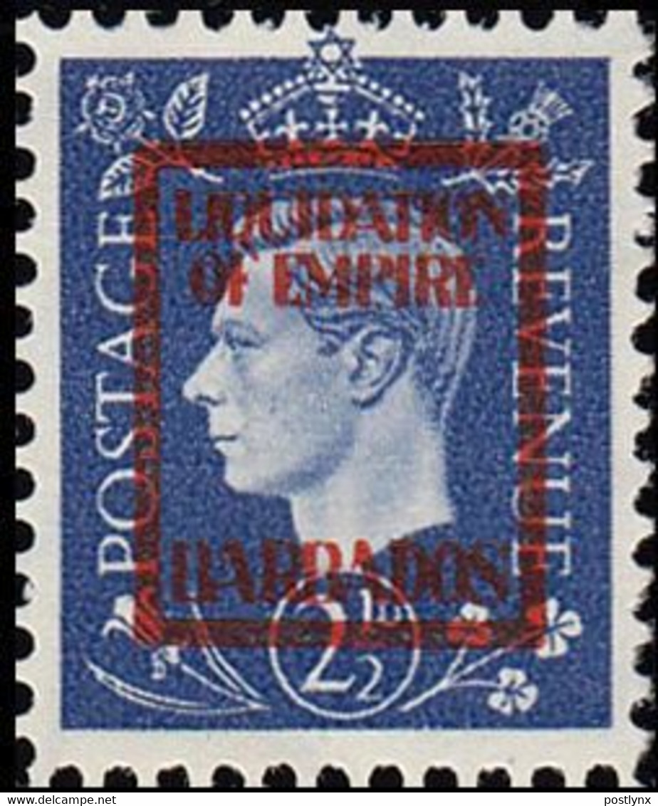 BARBADOS 1940s WWII George VI 2½d FORGERY:overprint Germany-related Faux De Propagande Propaganda - Seconda Guerra Mondiale