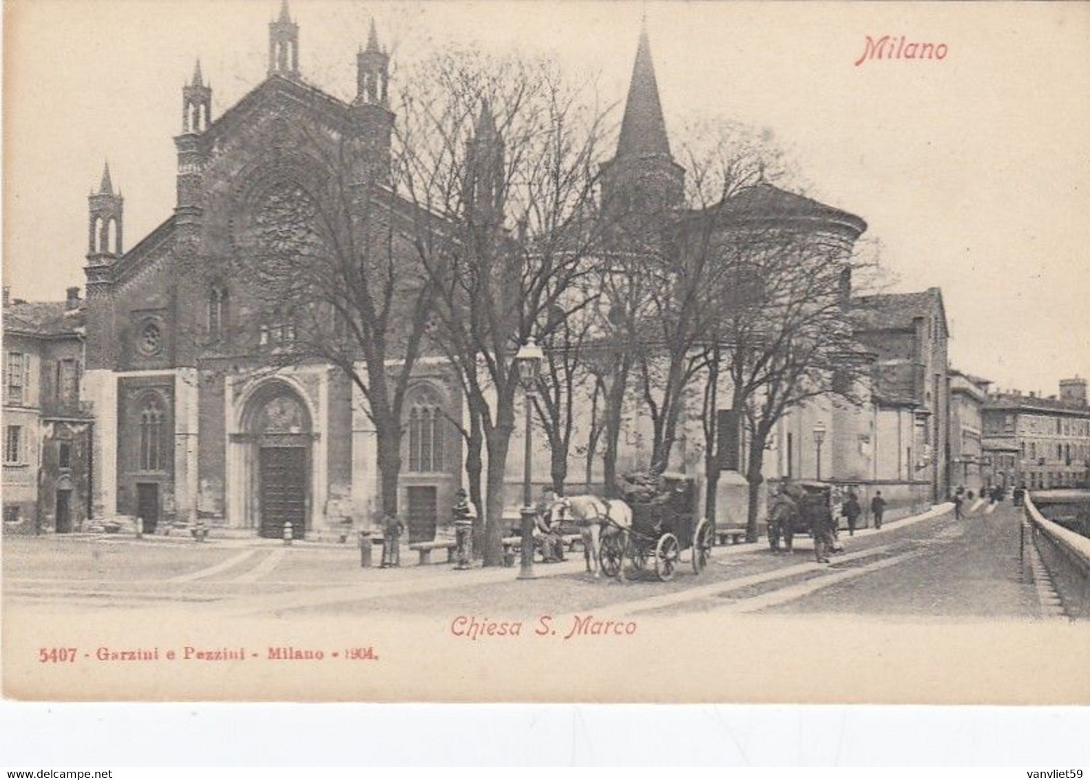 MILANO-CHIESA DI SAN MARCO-CARTOLINA NON VIAGGIATA-1900-1904 - Milano (Milan)