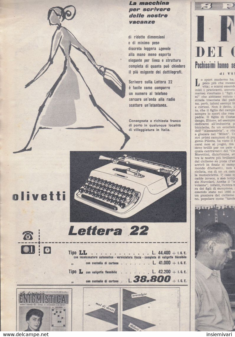 (pagine-pages)PUBBLICITA' OLIVETTI   Oggi1952/28. - Altri & Non Classificati