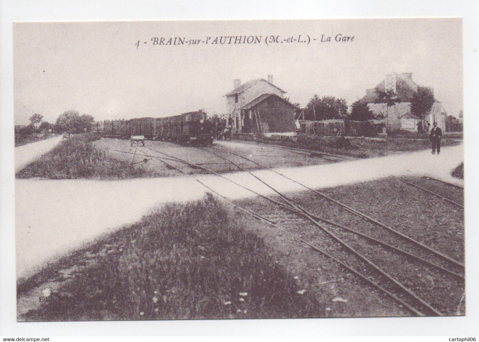 - REPRODUCTION CPA BRAIN-SUR-L'AUTHION (49) - Locomotive BLANC-MISSERON, En Gare Vers 1910 - - Sonstige & Ohne Zuordnung