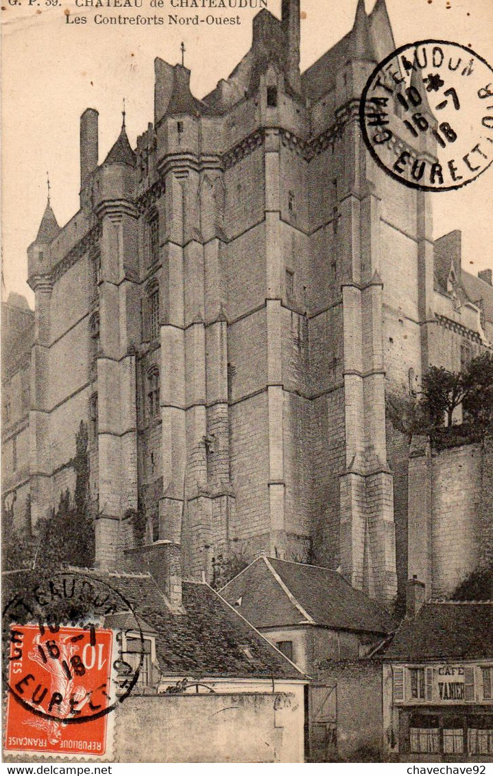 CPA    -    CHATEAUDUN   -    LE CHATEAU  -   LES CONTREFORTS NORD OUEST - Chateaudun