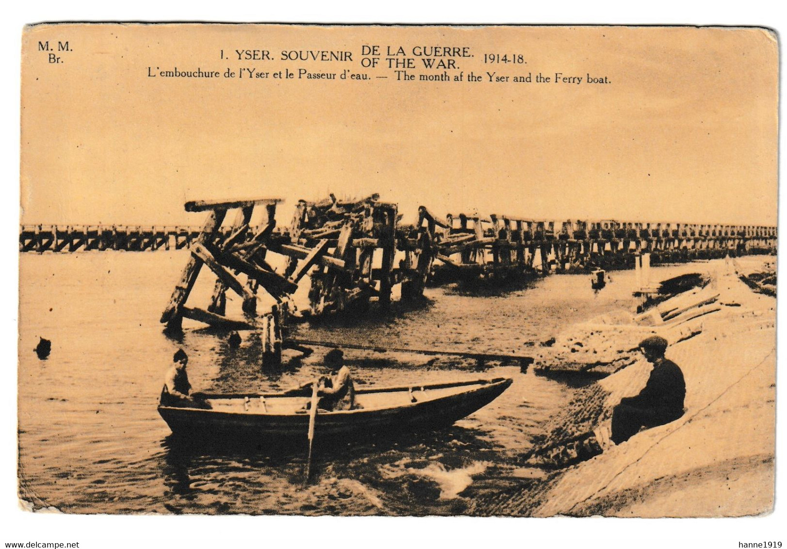 Yser 1914 Passeur D' Eau Ferry Boat Krieg Guerre War 1918 - Guerre 1914-18