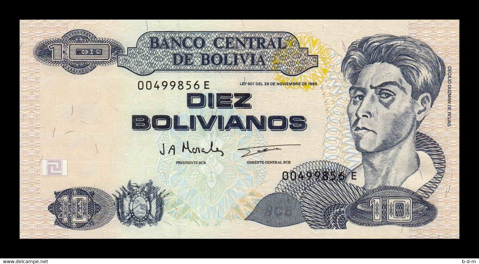 Bolivia 10 Bolivianos L.1986 (1997) Pick 204c Serie E SC UNC - Bolivie