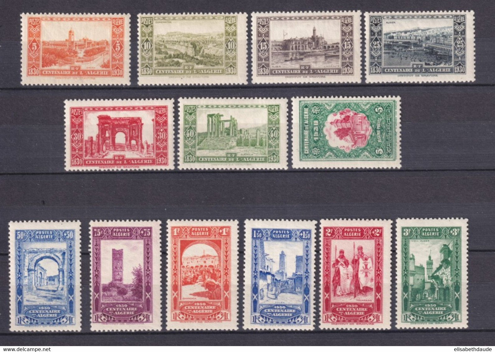 ALGERIE - 1930  - YVERT N° 87/99 SERIE COMPLETE ** MNH  - COTE 2022 = 276 EUR. - - Nuevos