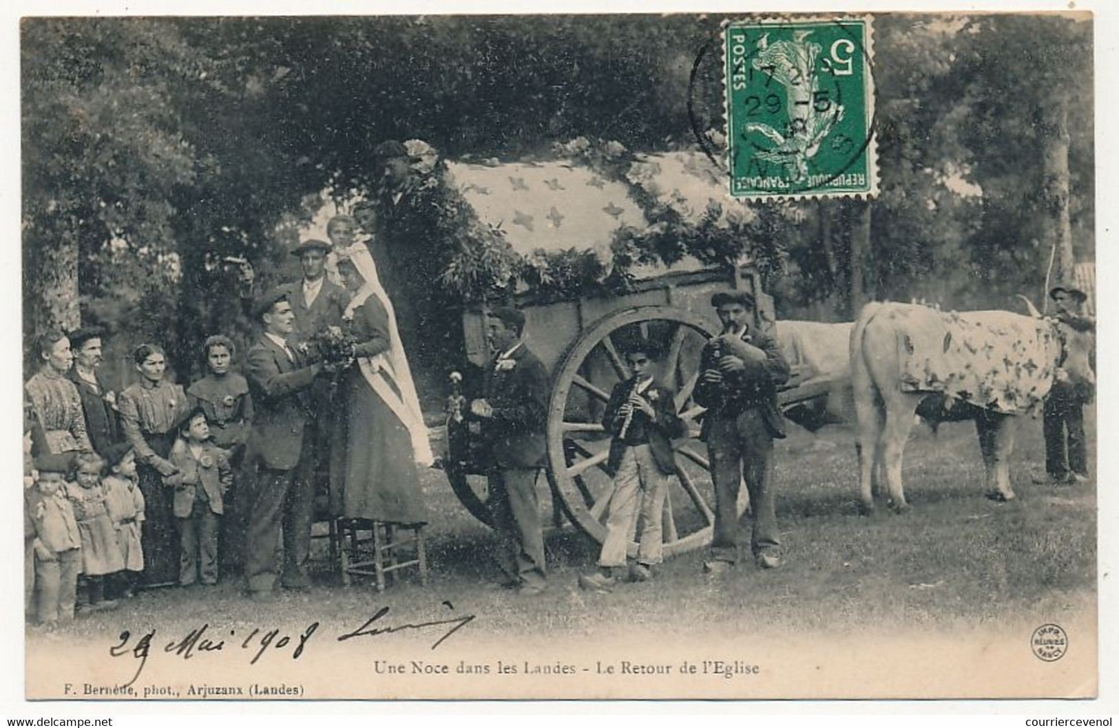 CPA - (LANDES) - Une Noce Dans Les Landes - Le Retour De L'Eglise - Otros & Sin Clasificación