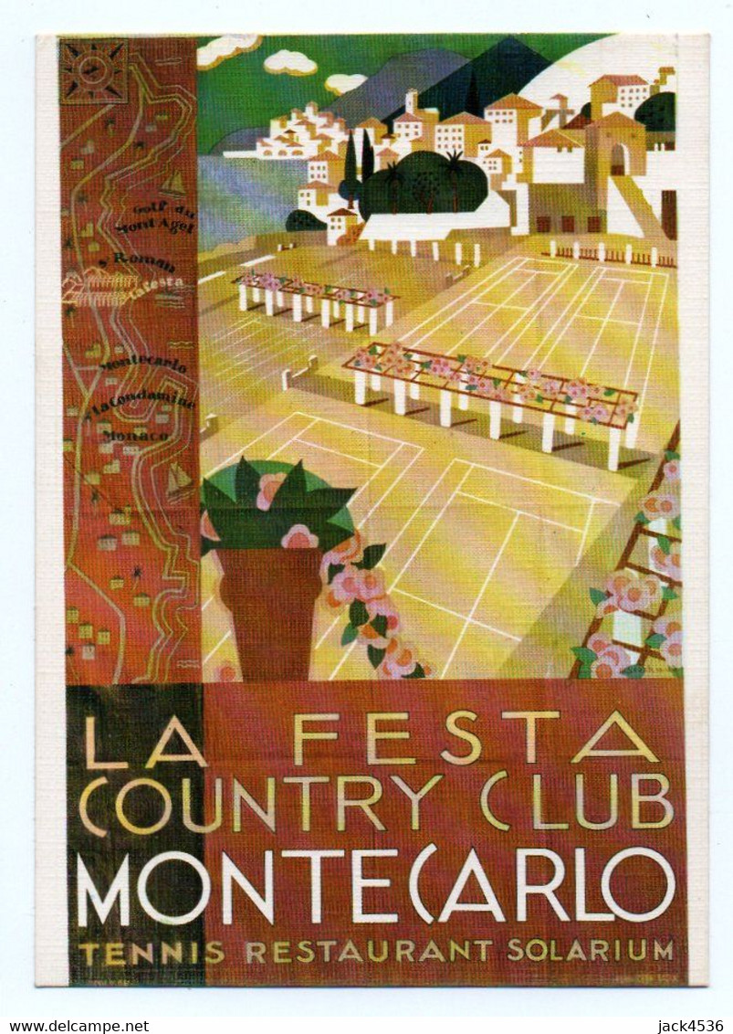 Reproduction D' Affiche - Tourisme - Editeur LA CIGOGNE - MONTE CARLO - La Festa Country Club - Advertising