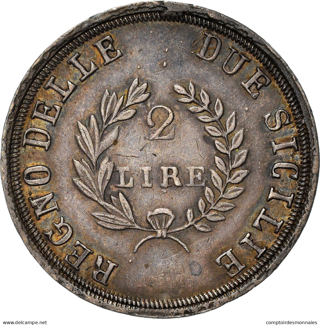 Monnaie, États Italiens, NAPLES, Joachim Murat, 2 Lire, 1813, TTB+, Argent - Napoleonic