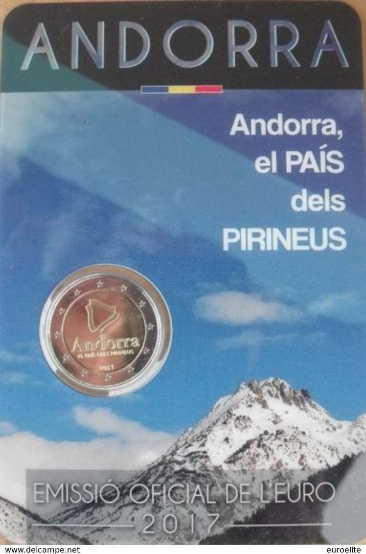 2 € Commemorativi Andorra -2017 - “Andorra - Il Paese Dei Pirenei” - Andorre