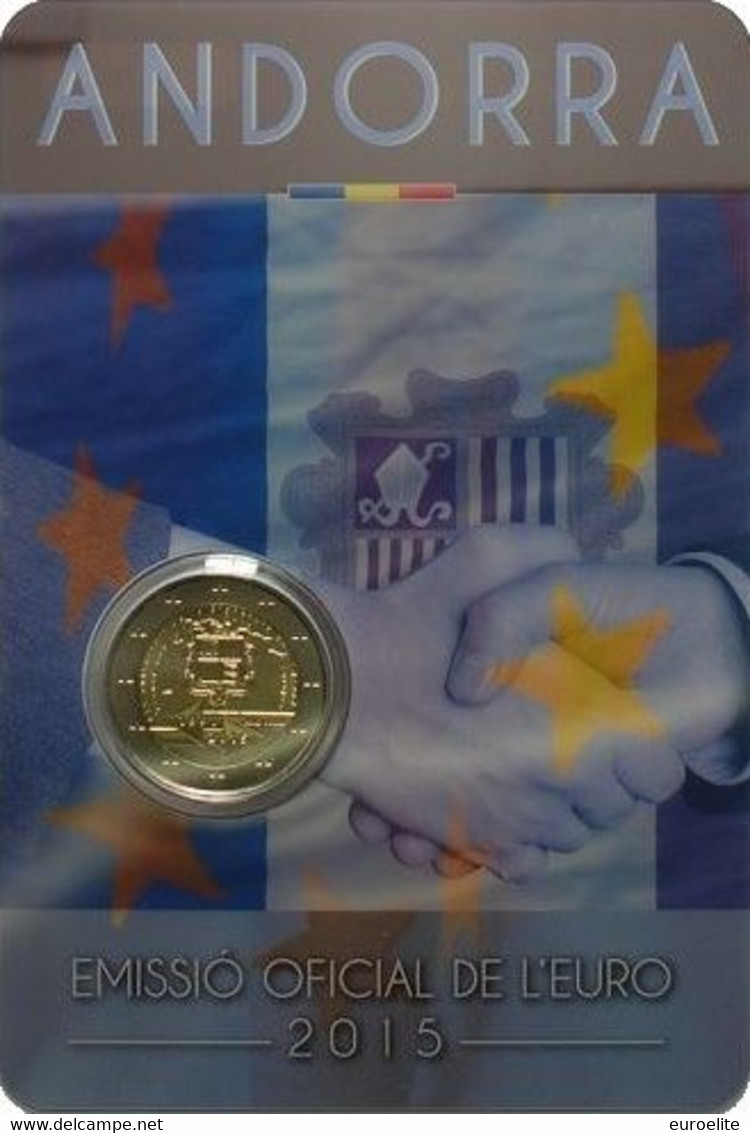 2 € Commemorativi Andorra - 2015 - “25° Anniv. Accordo Doganale Con L'Unione Europea” - Andorra