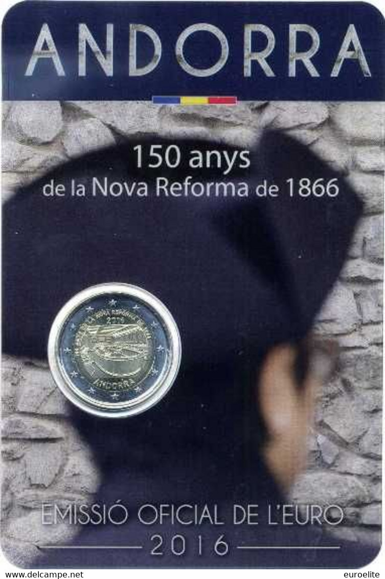 2 € Commemorativi Andorra -  2016 - “150° Anniv. Nuova Riforma Del 1866” - Andorra