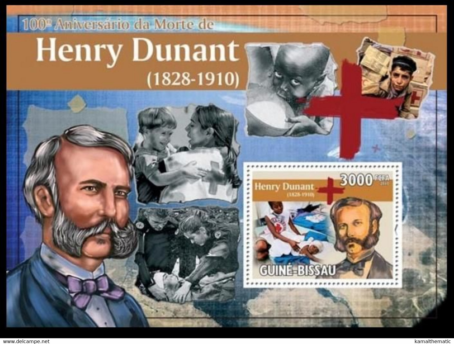 Guinea Bissau 2010 MNH MS, Red Cross, Henry Dunant, Children, Medical - Henry Dunant