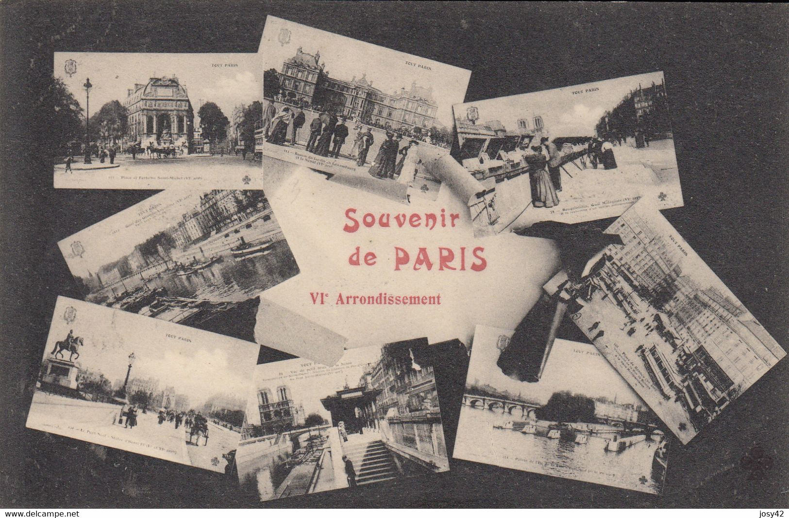 SOUVENIR DE PARIS  VI Arrondissement - Cartas Panorámicas