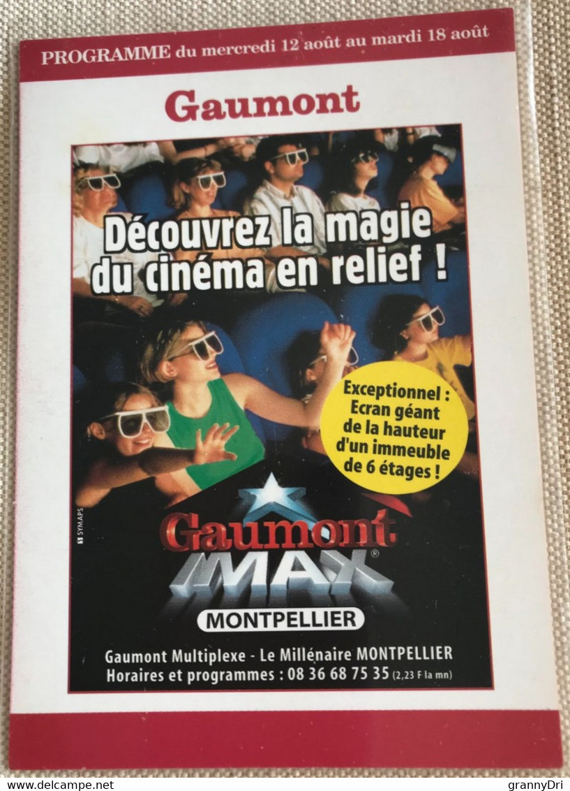 Cinema Gaumont Imax Montpellier Ecran Geant Hauteur 6 Etages - Afiches En Tarjetas
