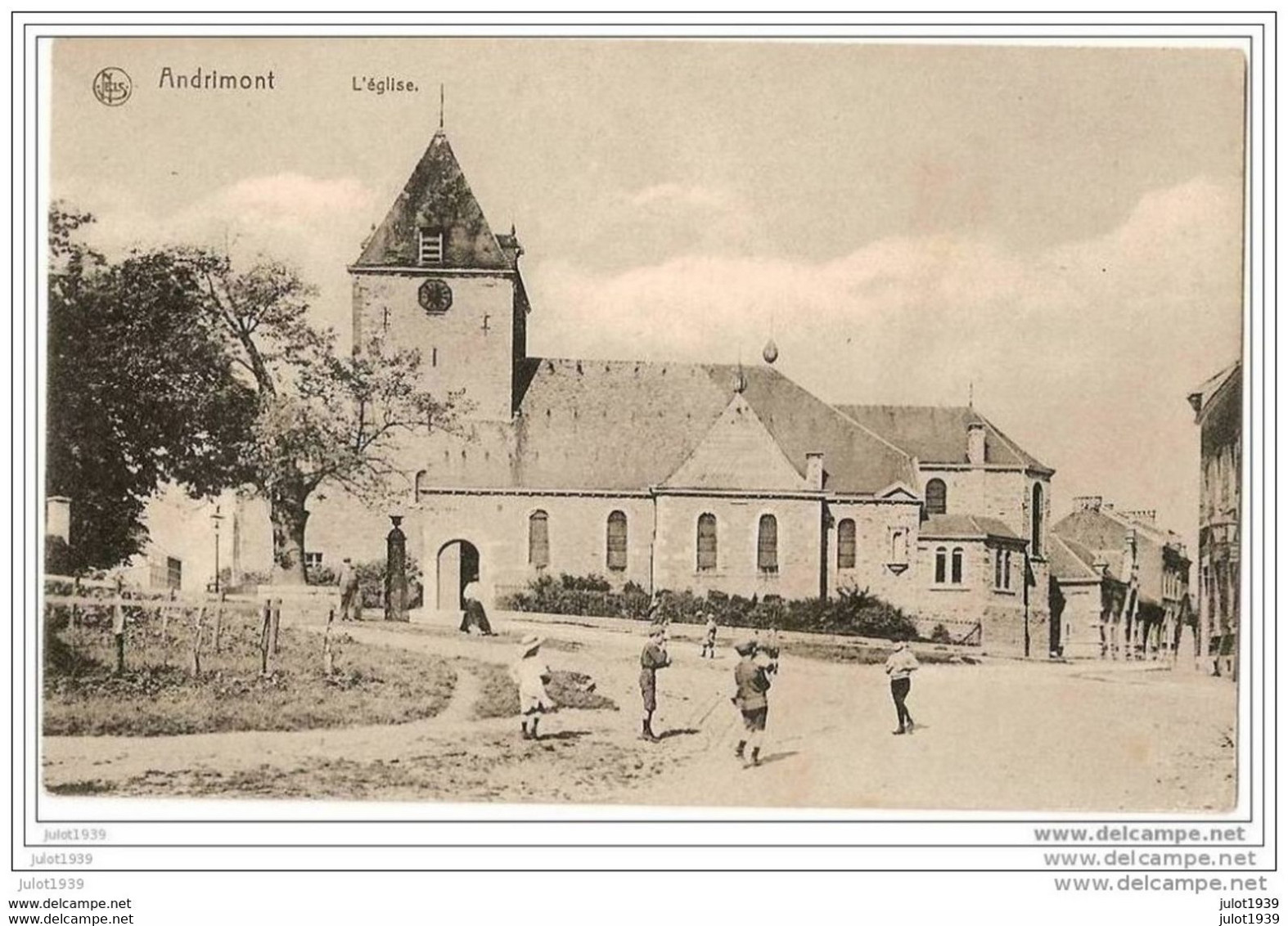 ANDRIMONT ..--  L' Eglise . Jeux D ' Enfants . - Dison