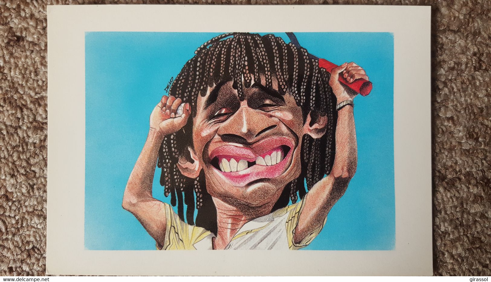 CPM CARICATURE YANNICK NOAH DEVO SPORT EN FETE TENNIS JOUEUR  36 BIS - Personalità Sportive