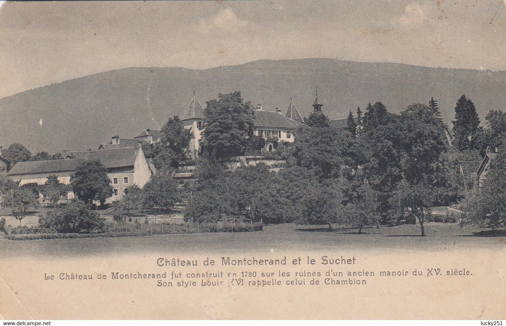 Suisse - Châteaux - Montcherand - Le Château - Circulée 31/12/1904 - Mon