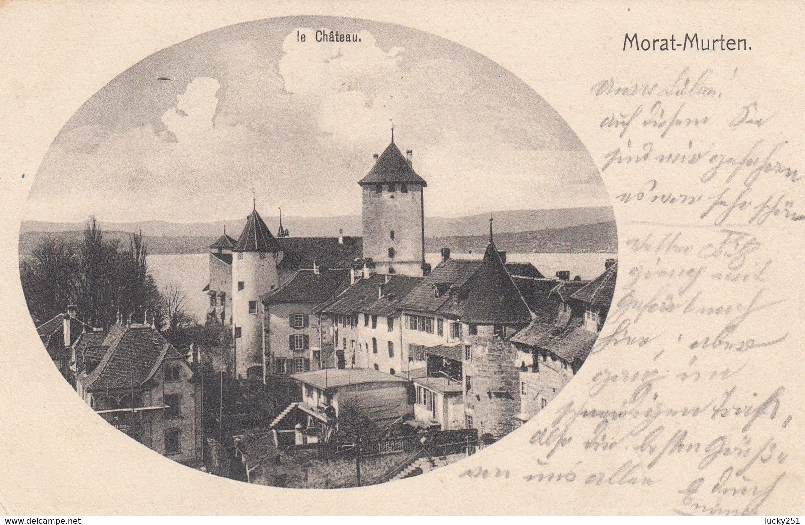 Suisse - Châteaux - Morat-Murten - Le Château - Circulée 14/07/1905 - Morat