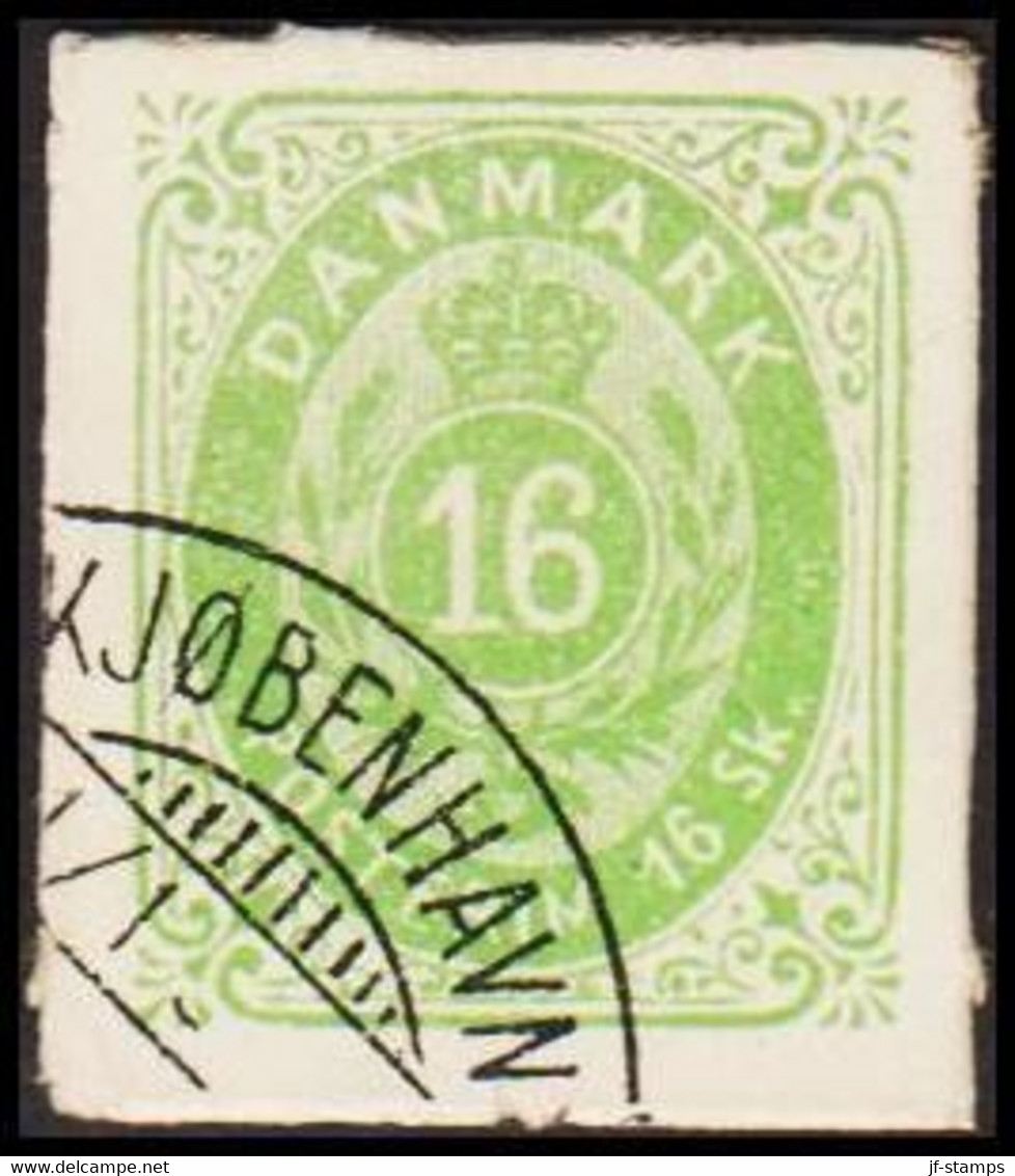 1871. DANMARK. Bi-coloured Skilling.__ 16 Skilling Green/grey. INTERESTING OLD FORGER... (Michel 20) - JF510113 - Neufs