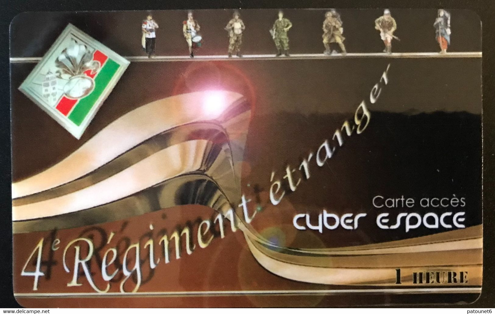 FRANCE  -  ARMEE  -  Internet  -  PASSMAN - 4ème Régiment Etranger  -  1 Heure -  Cartes à Usage Militaire