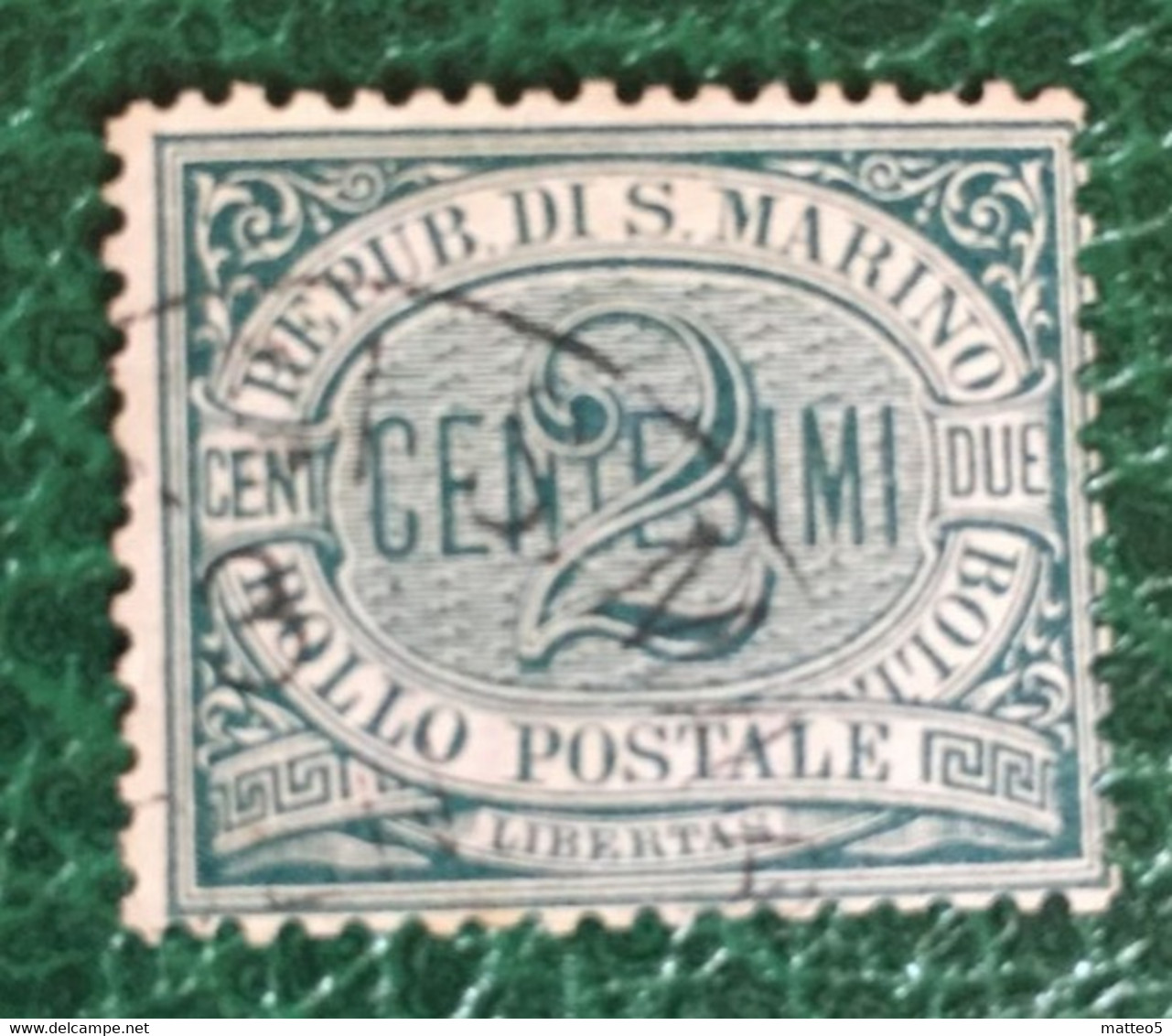 1877-90 - San Marino - Due Centesimi Usato - Gebruikt