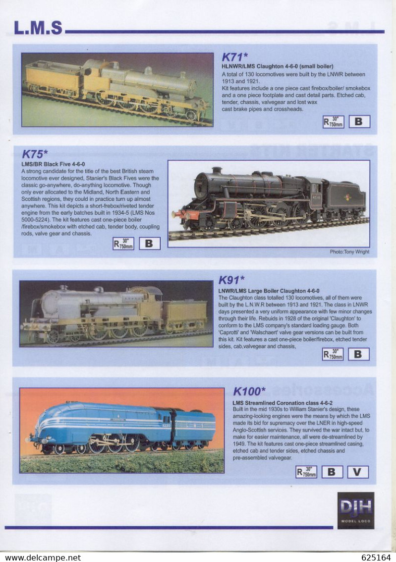 Catalogue DJH MODEL LOCO 2006/07 Precision OO Scale Locomotive Kits & RTR - Englisch